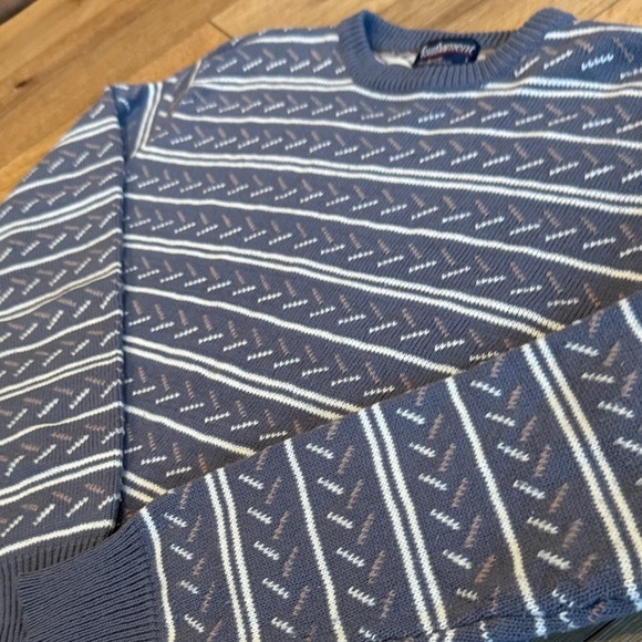 Vintage Tournament by Arrow Geometric Knit Sweater Men's Large - Picture 4 of 9